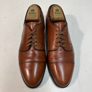 NEW HEELS Alden x Brooks Brothers 972 Straight Tip Blucher Brown Calf USA 8.5 D
